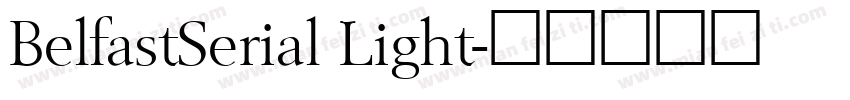 BelfastSerial Light字体转换